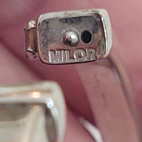 Vintage Milor Italy Sterling Silver Hinge Bangle Bracelet - Picture 7 of 7